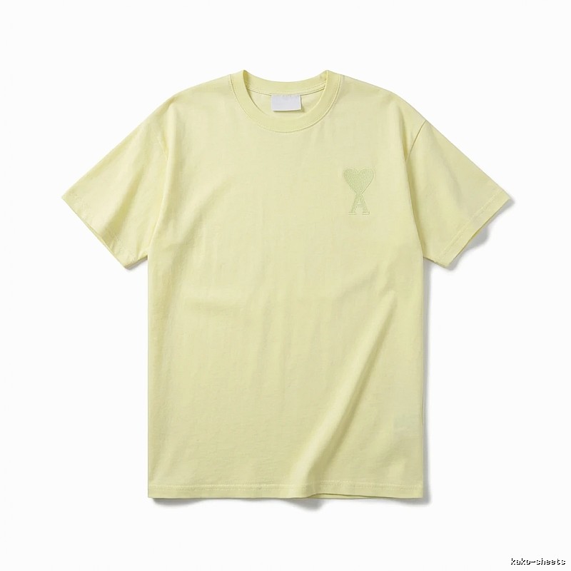 AMI Love Simple Style Yellow T-shirt
