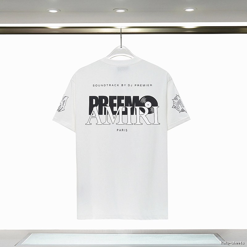 Amiri Sport Graphic T-shirt White Blue Amiri for Warm Weather