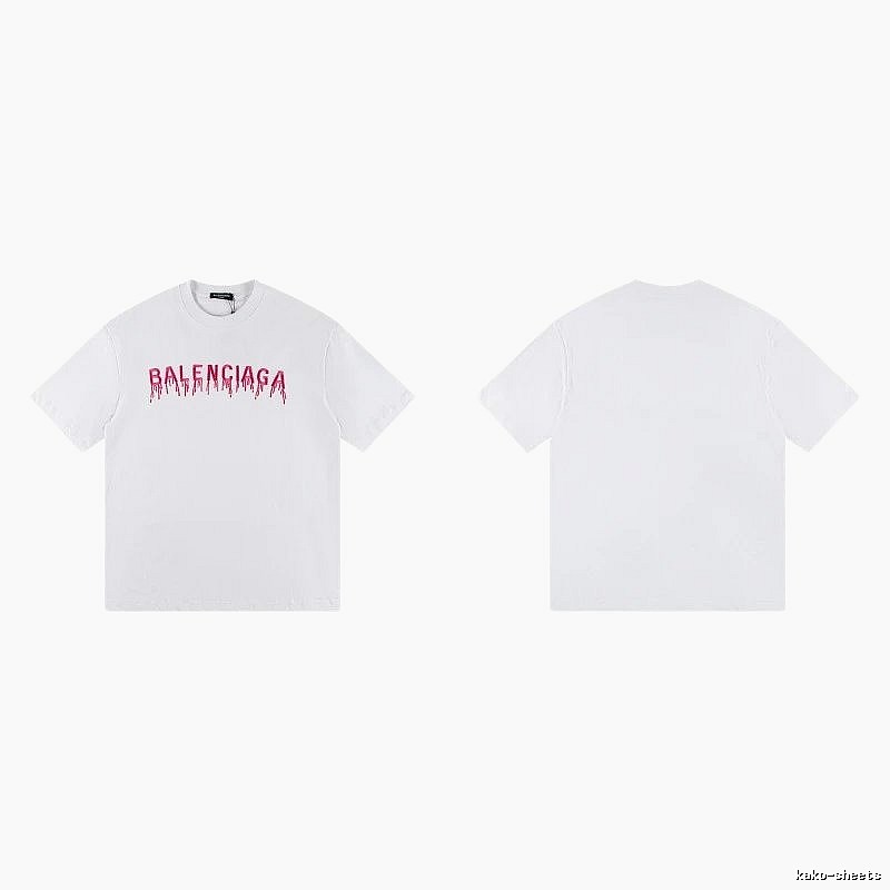 Balenciaga Blood Drop Collection Street Style White T-Shirt