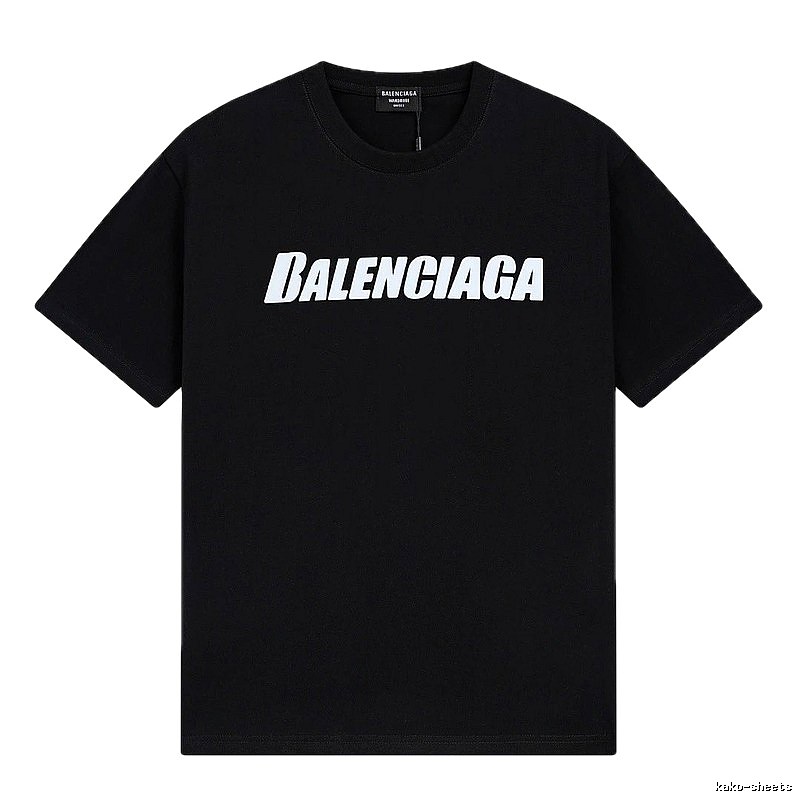 Balenciaga Letter Print Street Style Black T-Shirt