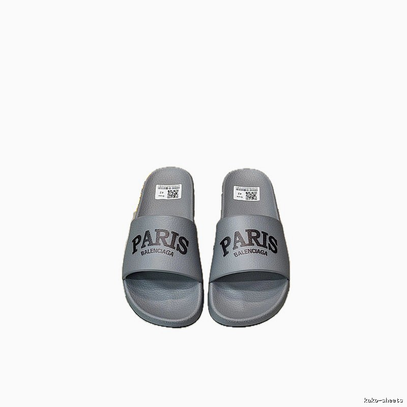 Balenciaga PARIS Trendy Grey Slippers