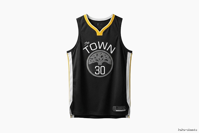 Black basketball uniforms of Curry The TOWN