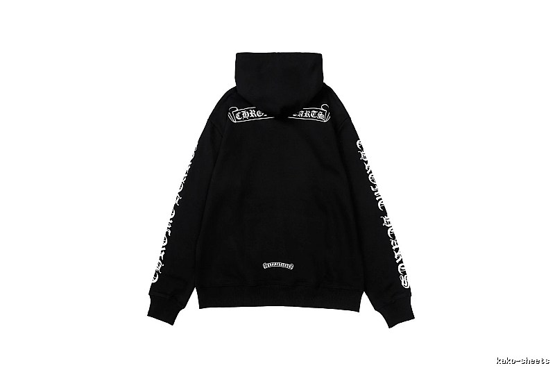 Chrome Hearts 2088-96 Black Cross Graphic Hoodie Airport Outfit