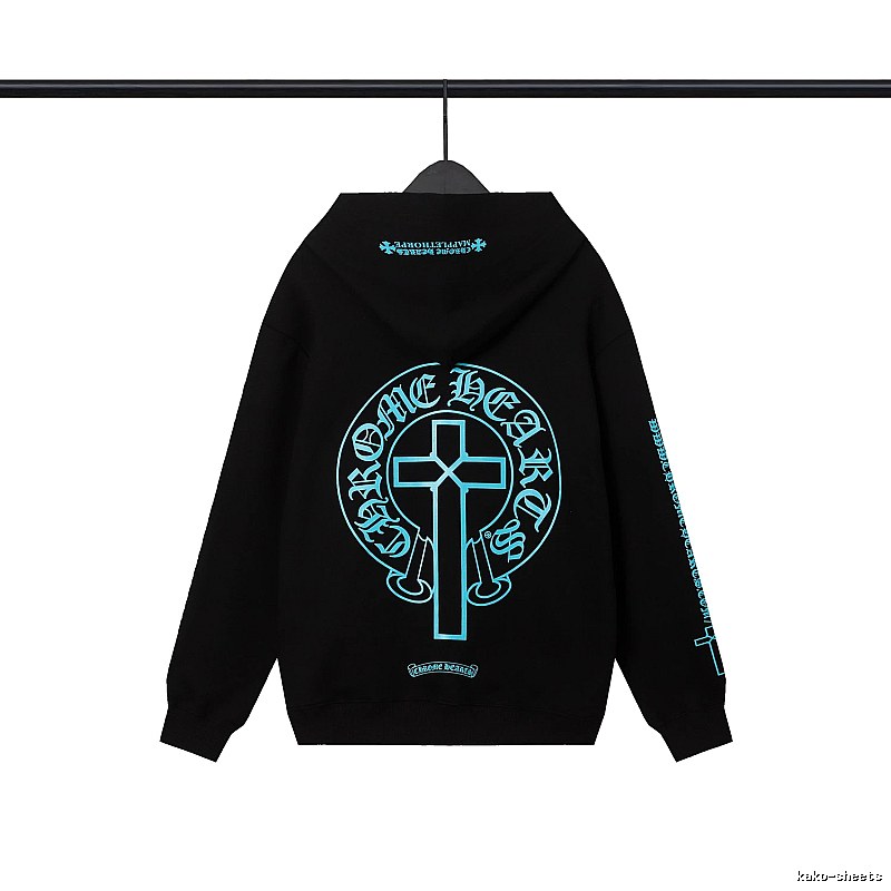 Chrome Hearts 2089-80 Black Cross Graphic Hoodie Outdoor Days