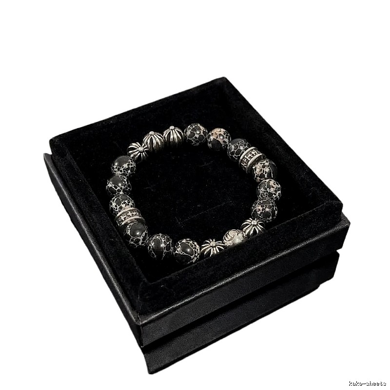 Chrome Hearts Dark Style Beaded Bracelet