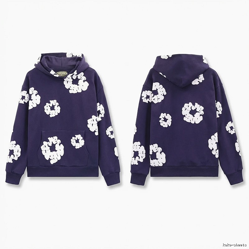 DENIM TEARS Printed Vintage Navy Blue Sweatshirt