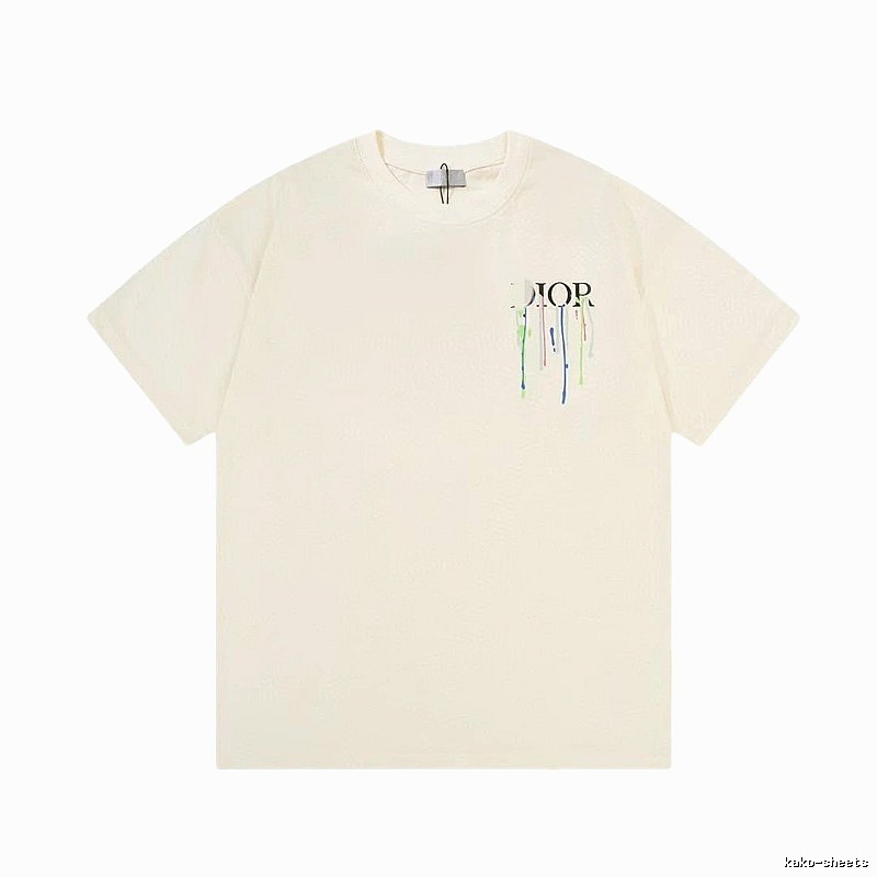 Dior Graffiti Print Street-style Off-white T-Shirt