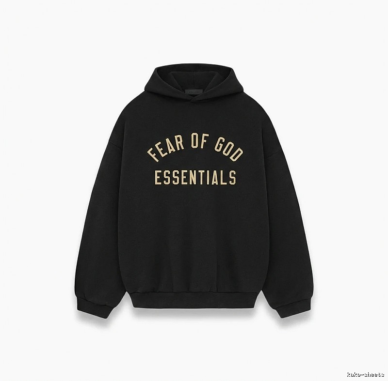 ESSENTIALS minimalist style black sweatshirt