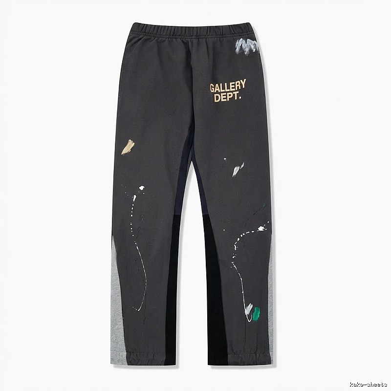 Gallery Dept Graffiti Style Black and Grey Sweatpants