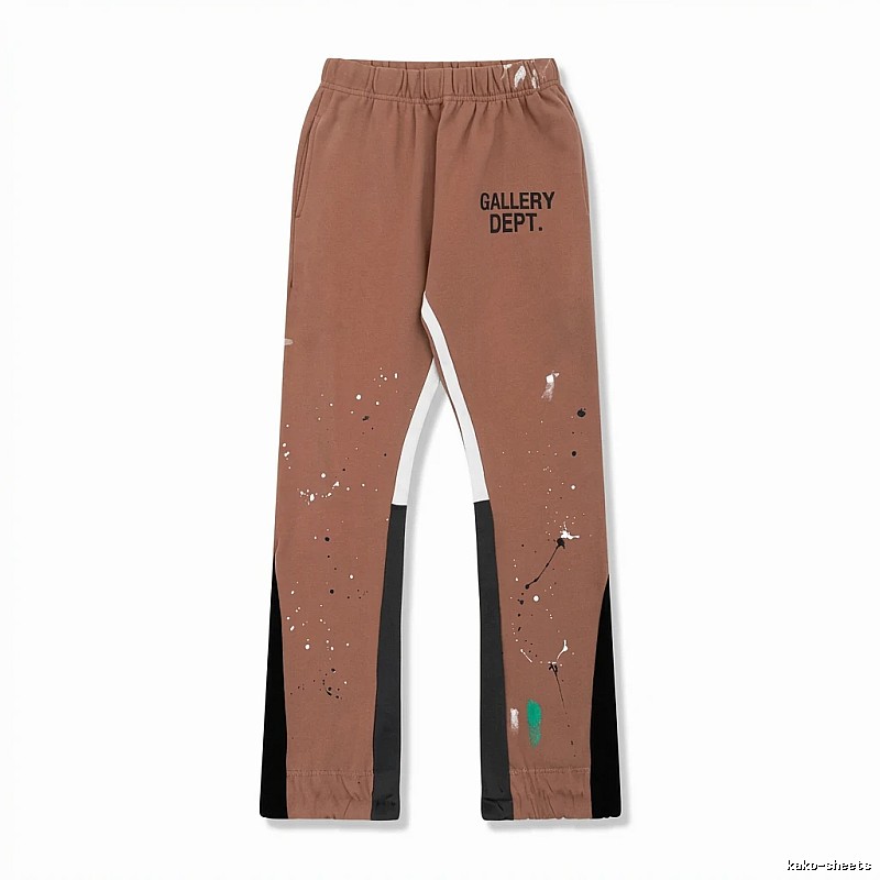 Gallery Dept Graffiti Style Coffee-colored Pants
