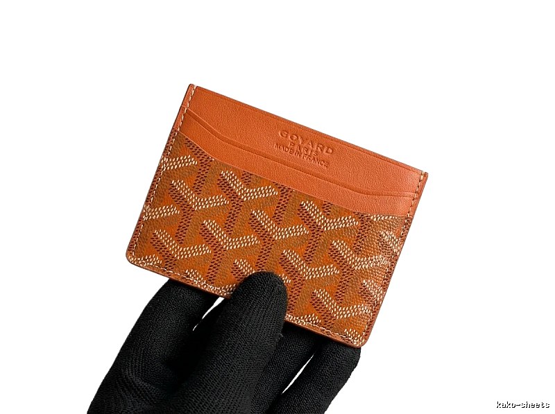 GOYARD Printed Fashion Orange Card Holder