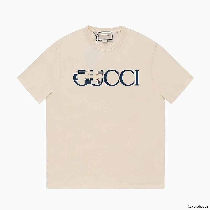 Gucci Classic Printed Casual Style Off-white Short Sleeve T-Shirt