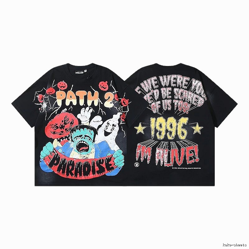 Hellstar Halloween Vintage Style Black T-Shirt