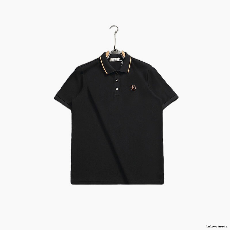 Hermès Classic Wind Black Polo Shirt