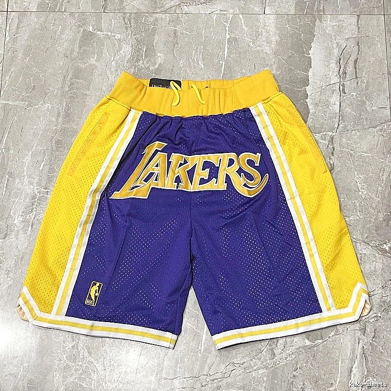 Lakers Casual Basketball shorts Yellow Lakers Mesh for Streetwear Looks