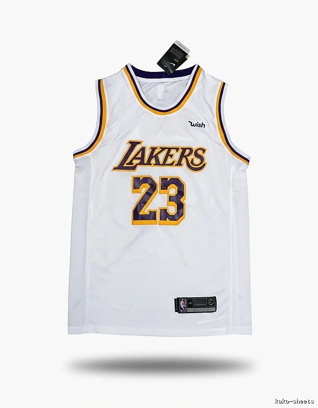 LBJ's retro white jersey of the Lakers