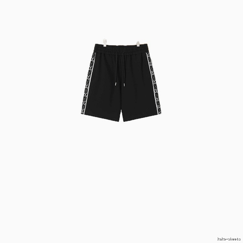 Louis Vuitton Side-Printed Casual Black Shorts