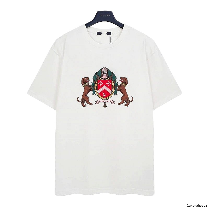 Louis Vuitton Vintage-style Badge White Short-sleeve T-shirt