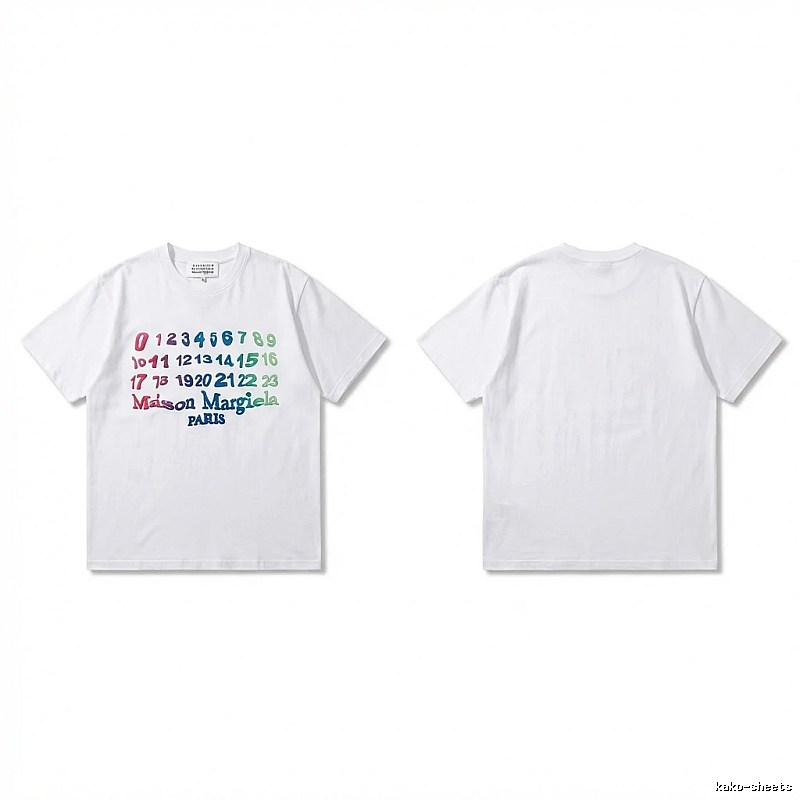 Maison Margiela digital-style white T-shirt