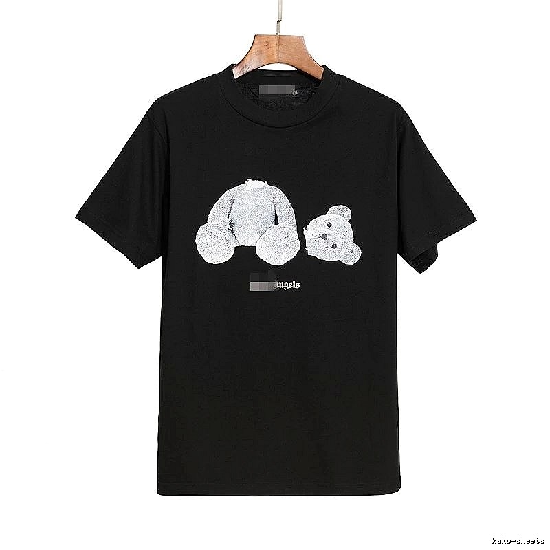 Palm Angels Casual Bear graphic T-shirt White Colorful Bear for Comfortable Styling