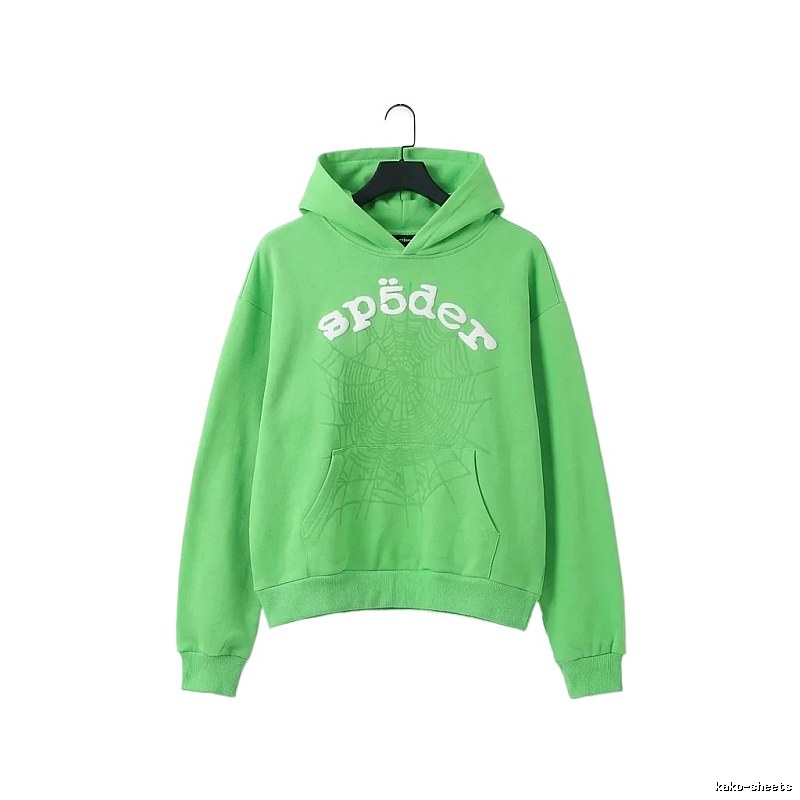 Sp5der Trendy Style Fluorescent Green Sweatshirt