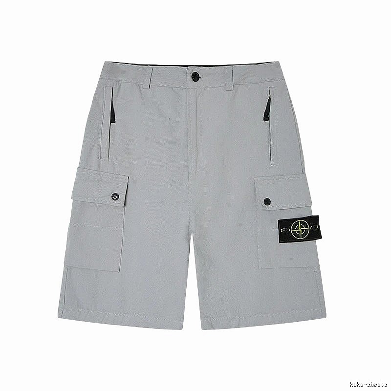 Stone Island Classic Technical Workwear Style Light Grey Shorts