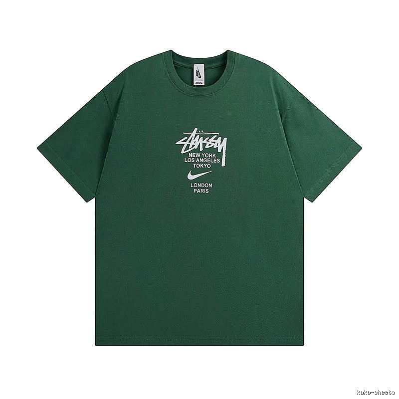 Stussy Green Spider Graphic T-Shirt Smart Casual Logo