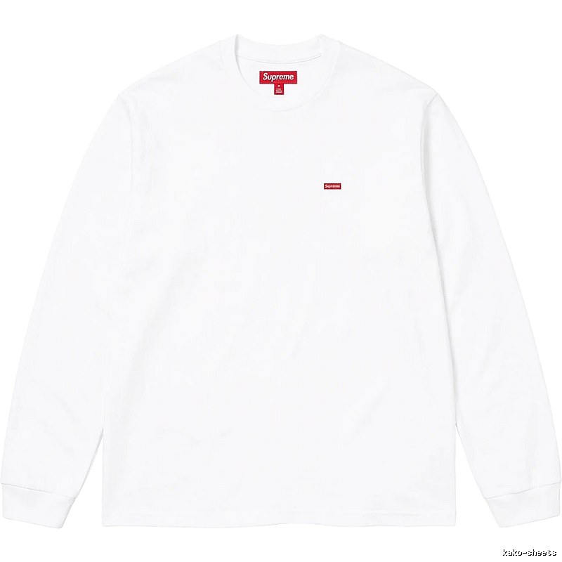 Supreme basic simple white long-sleeve