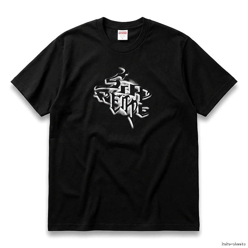 Supreme Flame Wind Black T - Shirt