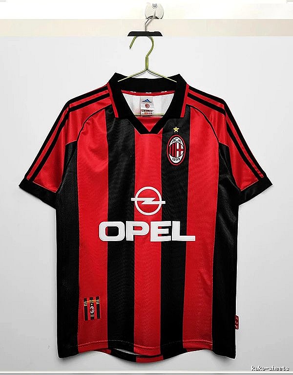 AC Milan Daily Retro soccer jersey Red Black Striped for City Outfits