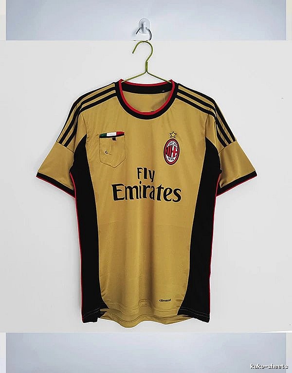 AC Milan Travel Retro soccer jersey Red Black Striped with Soft Visual Tone