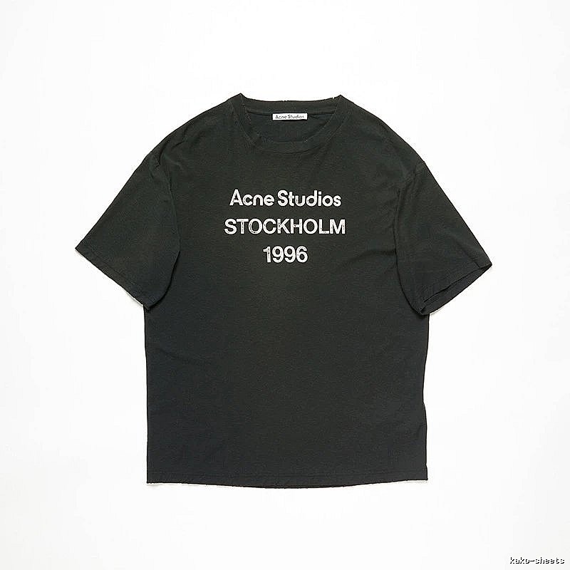 Acne Studios 2090-80 Black Style Ac908026 Stockholm Logo T-Shirt Daily Styling