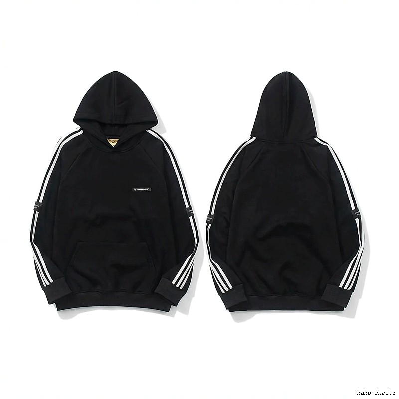 Adidas classic three - stripe black sweatshirt