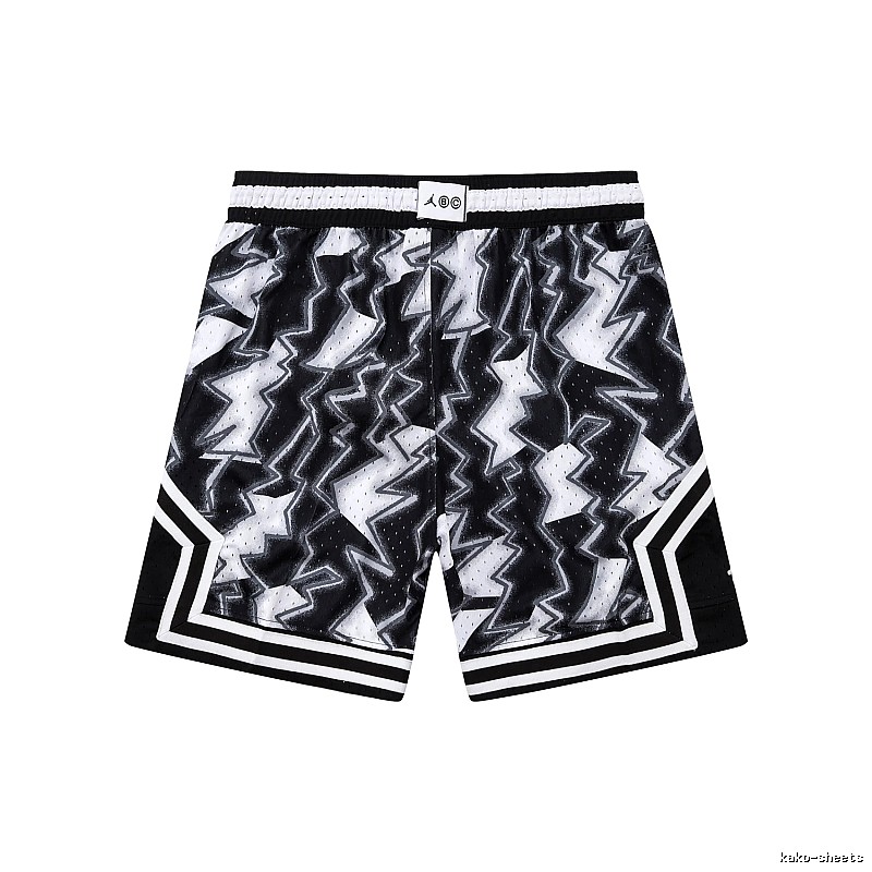 AJ Lightning series black and white shorts