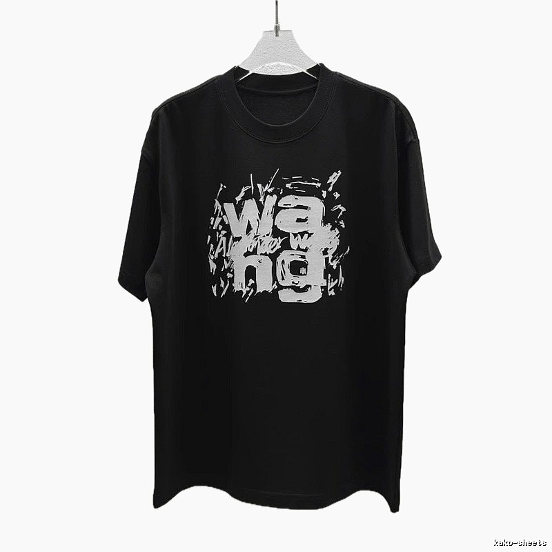 Alexander Wang Graffiti Street Style Black T-Shirt