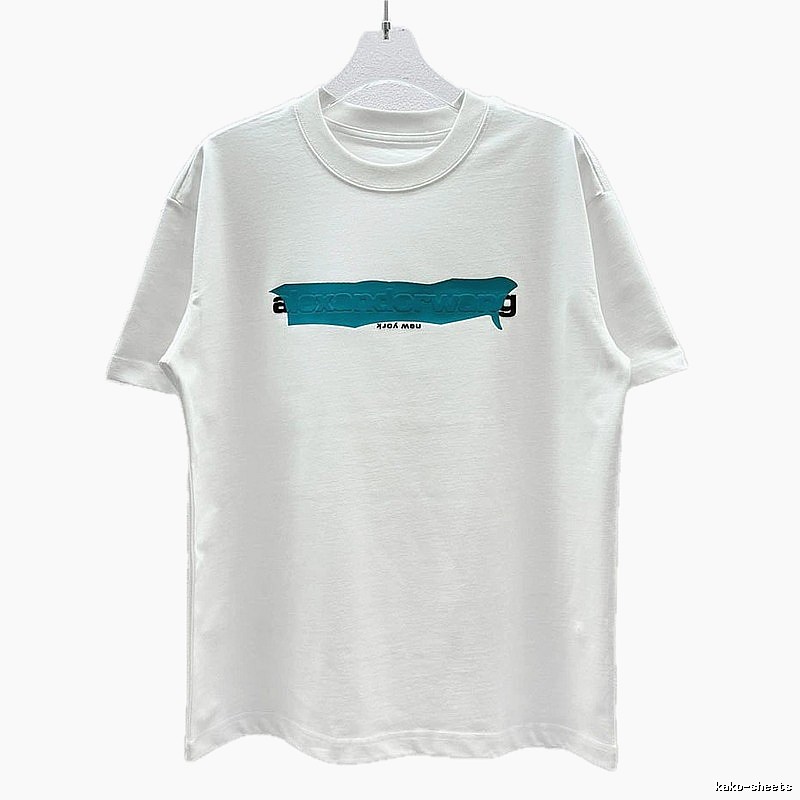 Alexander Wang Letter-Printed Streetwear White T-Shirt