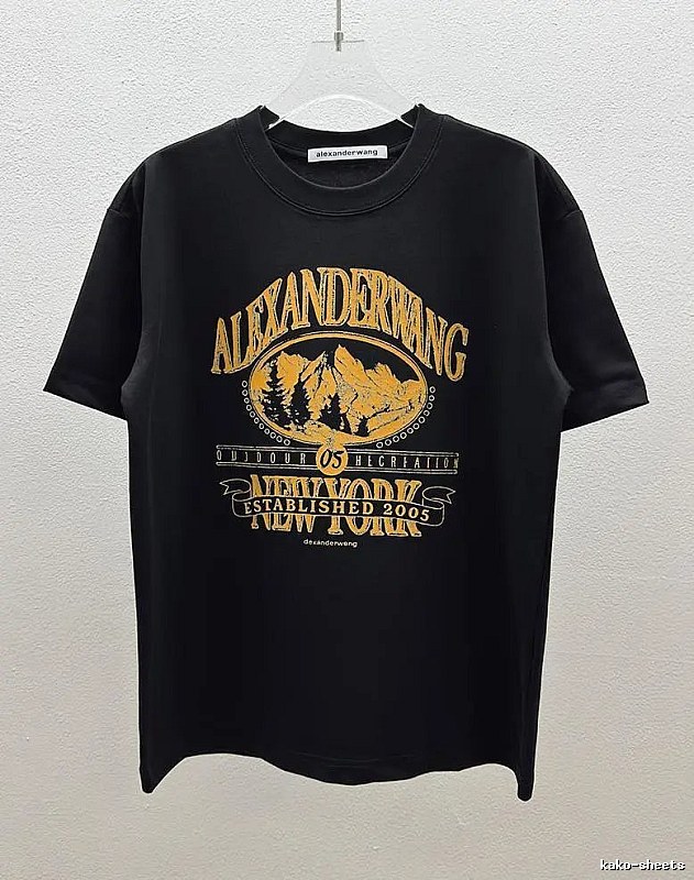 Alexander Wang Vintage-style Printed Black T-Shirt