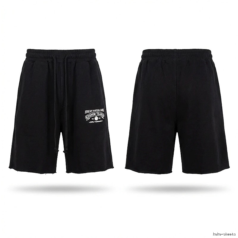 American casual black shorts of DENIM TEARS