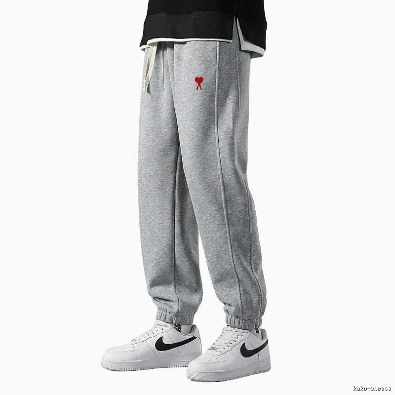AMI & Easy Casual Style Grey Sweatpants