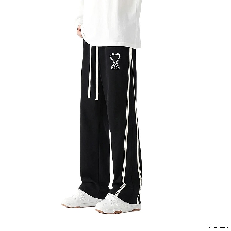 AMI fleece-lined warm black sweatpants