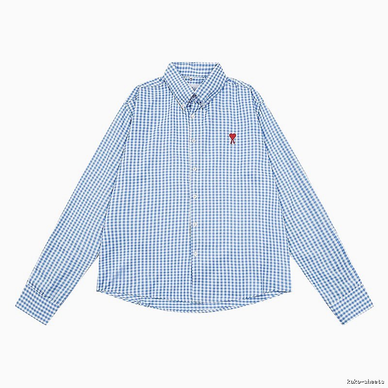 AMI Love Blue Checkered Shirt