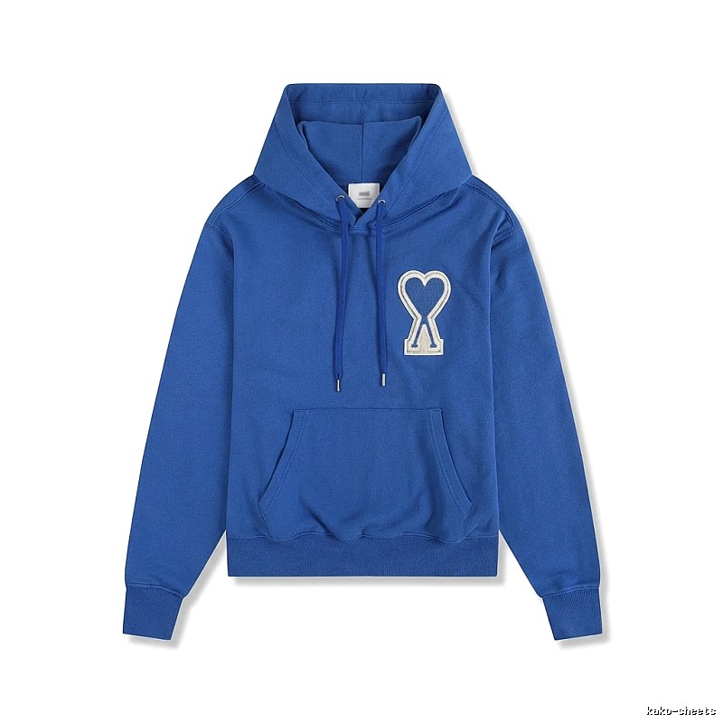 AMI love heart pattern blue sweatshirt