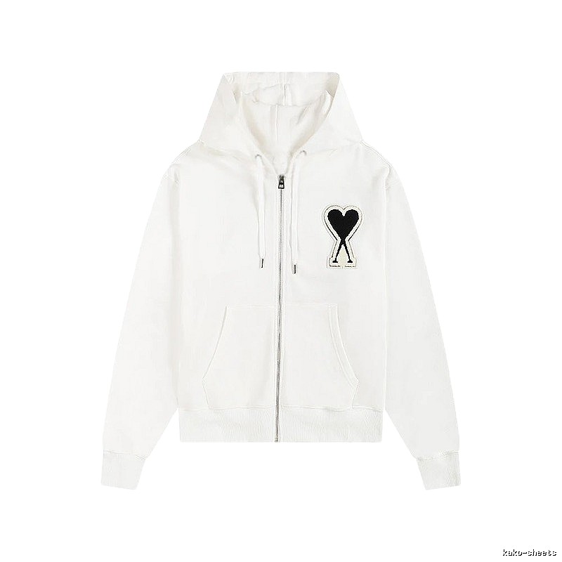 AMI Love Minimalist Style White Sweatshirt