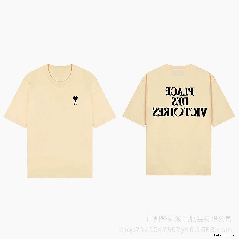 AMI Love Print Short-sleeve Shirt
