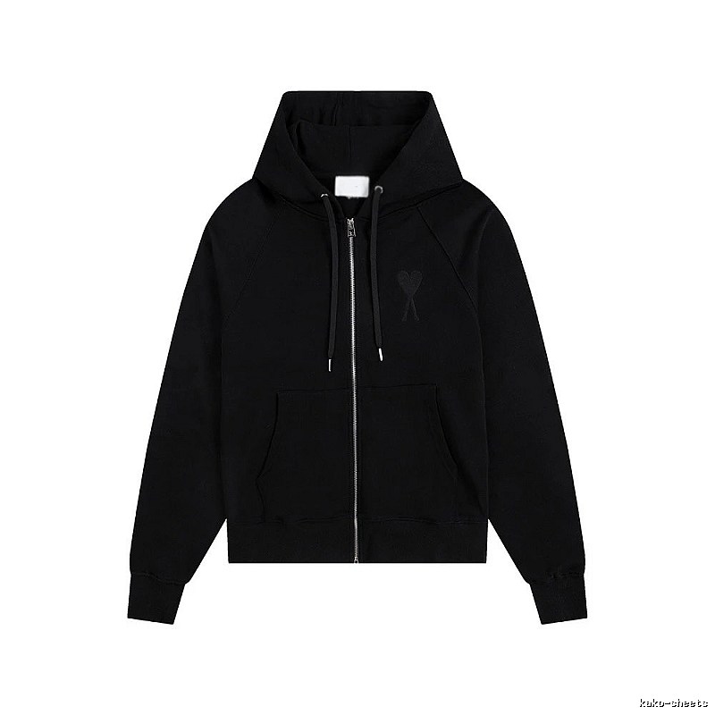 AMI Love Simple Style Black Hoodie