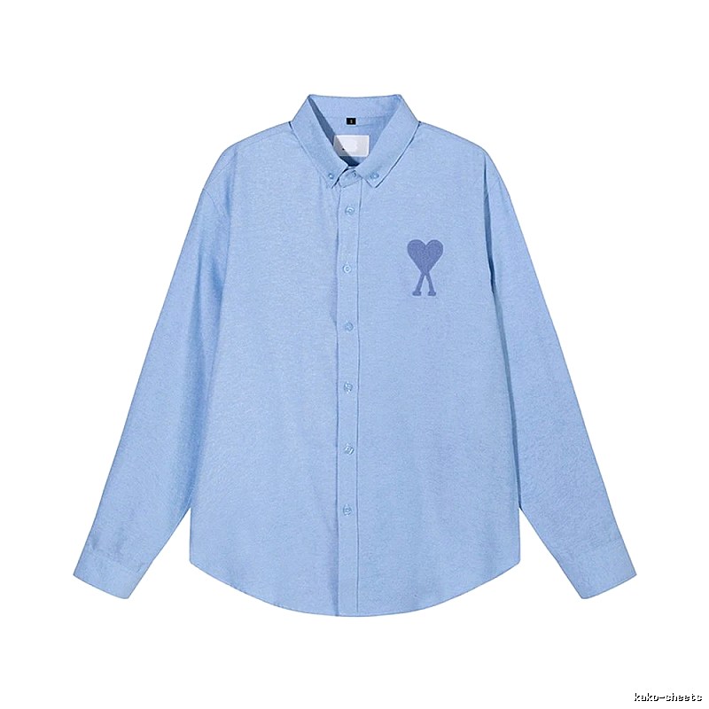AMI Love Simple Style Blue Shirt