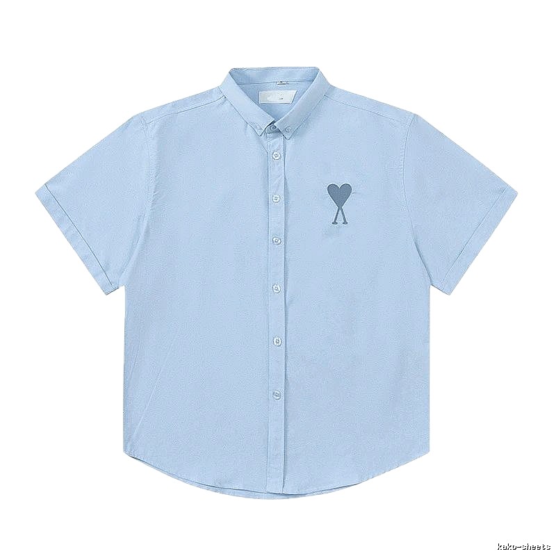 AMI Love Simple Style Blue Shirt