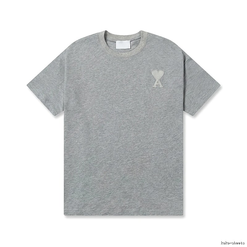 AMI Love Simple Style Gray T-shirt