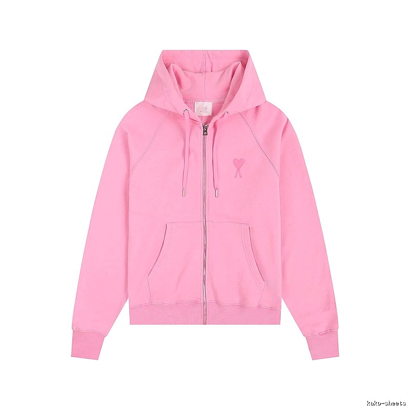 AMI Love Simple Style Pink Coat