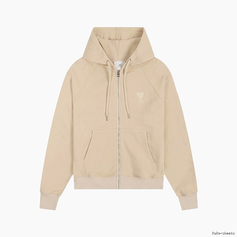 AMI minimalist style beige sweatshirt